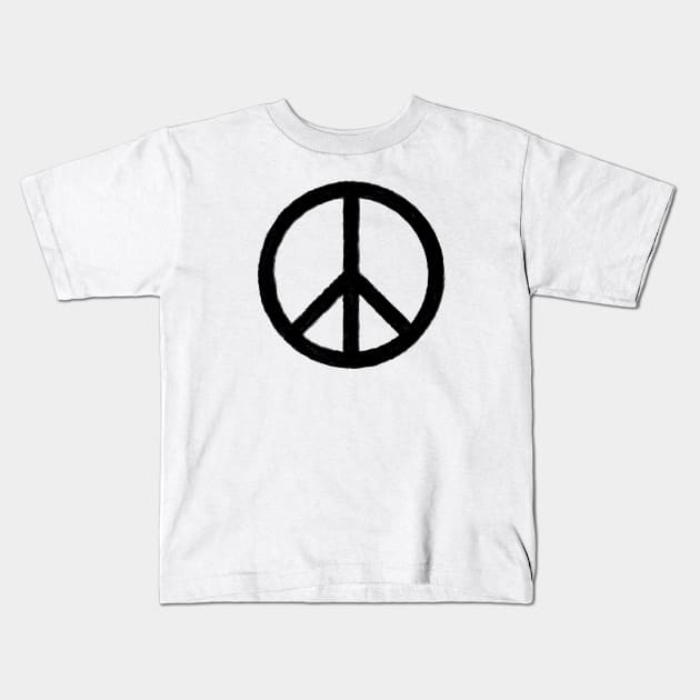 PEACE SYMBOL IN OIL Kids T-Shirt by jcnenm